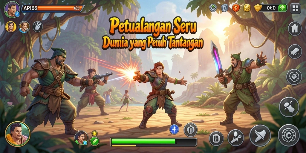 Tampilan gameplay menarik dari petualangan API66 yang menantang.