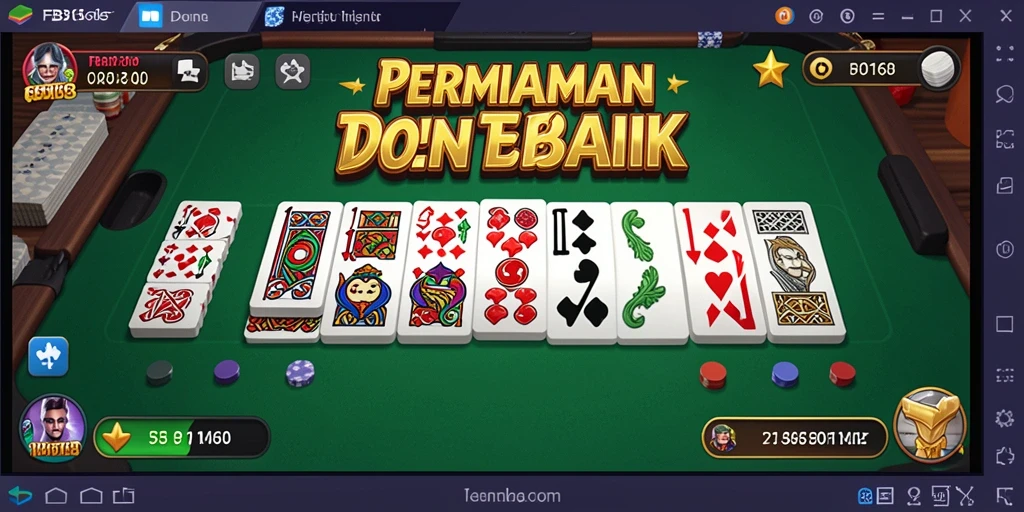 Tampilan screenshot FB168 menunjukkan gameplay seru dari permainan Domino.