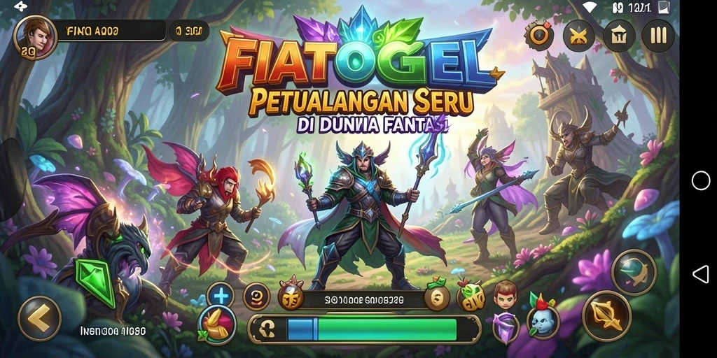 Screenshot gameplay FIATOGEL yang menampilkan petualangan seru di dunia fantasi.