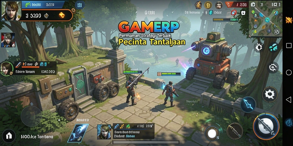 Screenshot utama GAMERP menampilkan aksi strategis dalam gameplay yang menegangkan.