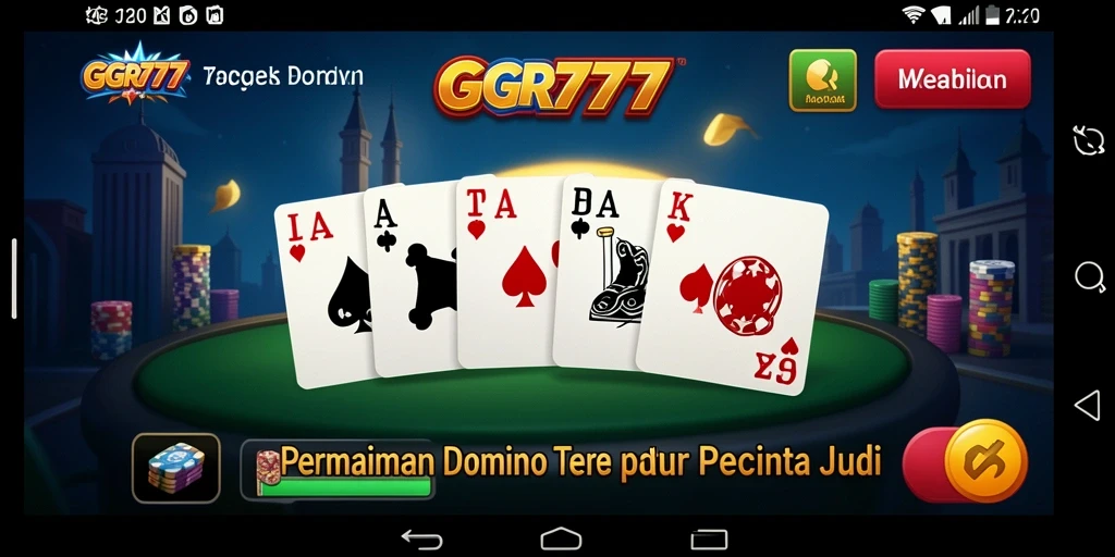 Tampilan gameplay seru dalam GGR777 yang menampilkan permainan Domino.
