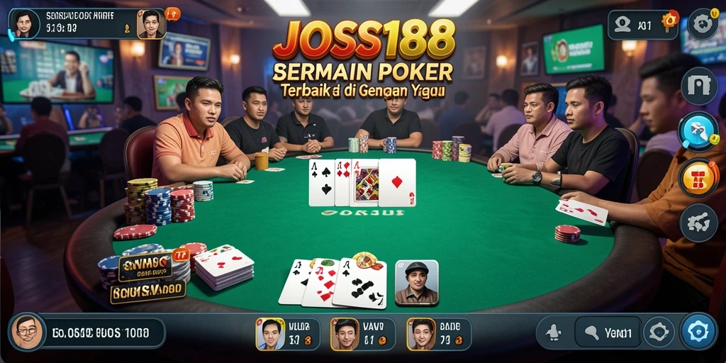 Screenshot gameplay Poker di JOSS188 yang menunjukkan momen seru.