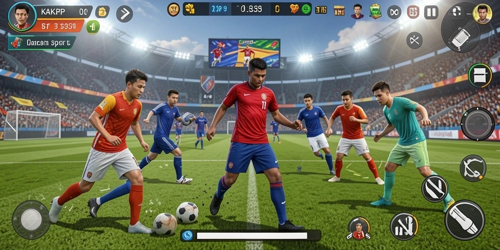 Screenshot gameplay KAKRP yang menarik dan penuh aksi olahraga.
