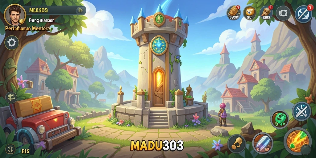 Gameplay menara pertahanan yang seru dan mengasyikkan.