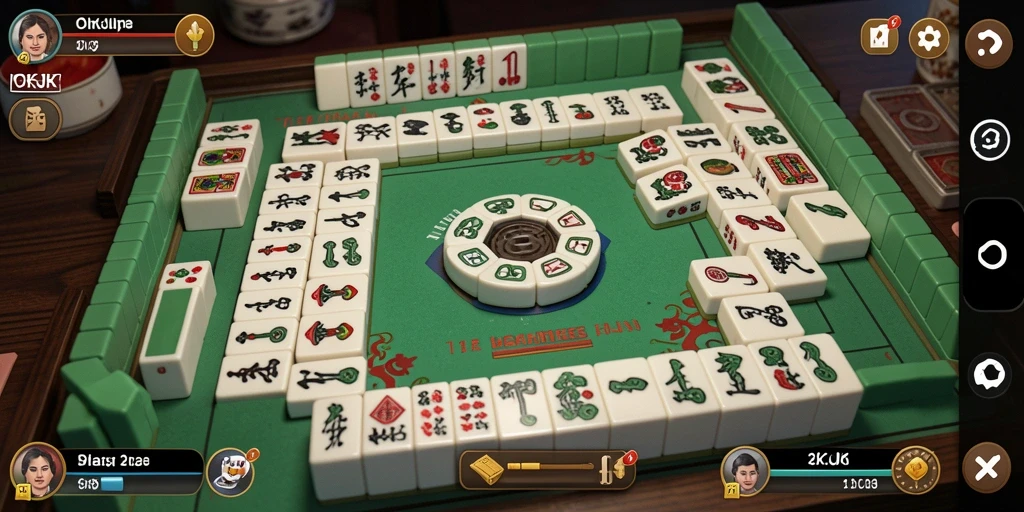 Tampilan utama gameplay Mahjong di OKJK yang menarik.
