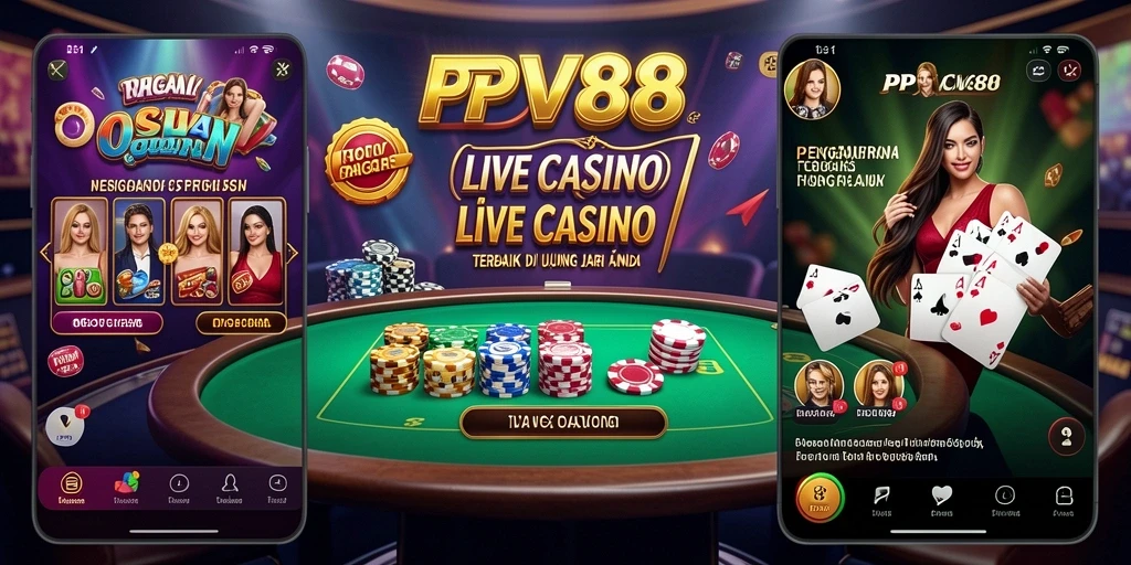Tampilan gameplay Live Casino PPV88 dengan dealer langsung yang profesional.
