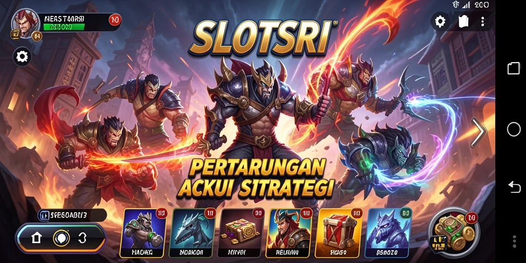 Screenshot SLOTSRI menampilkan pertarungan sengit antara karakter dengan efek visual yang menakjubkan.