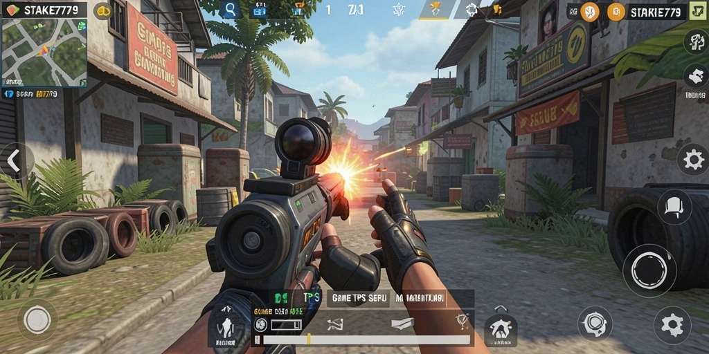 Tampilan menarik dari gameplay STAKE779 dalam aksi TPS.
